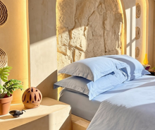 Load image into Gallery viewer, Colored Sheet Sets | 6-Piece (Duvet Cover, Fitted Sheet, 4 Pillowcases) 500TC