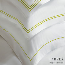 Load image into Gallery viewer, White Pillowcase with Marine Line 500TC