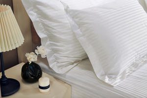 White Thin Striped Pillowcase 500TC