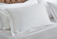 Load image into Gallery viewer, White Pillowcase with Marine Line 500TC