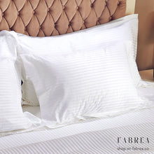Load image into Gallery viewer, White Thin Striped Pillowcase 500TC